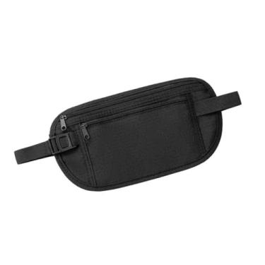 Imagem de Pochete Doleira Fitness Ultra Slim Impermeável Porta Celular Anti Furto(1,Preto)
