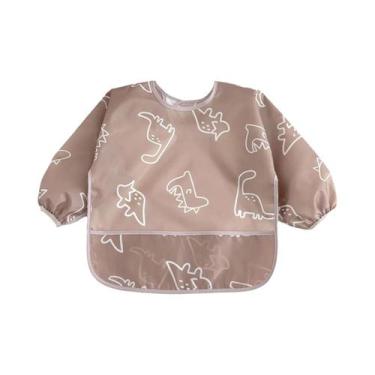 Imagem de Babadores Impermeáveis De Manga Longa Para Bebês Recém-Nascidos, Roupa