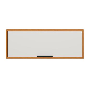 Imagem de Armário Aéreo Ravena 80cm 1 Porta Basculante Geladeira Freijo-off Acetinado Freijo-off...