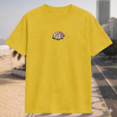 Imagem de Camiseta Camisa Unissex Samba Pandeiro Música Rio de Janeiro Praia Fes