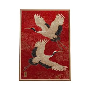 Imagem de Pôster De Arte Em Tela Estilo Asiático Com Tigre Japonês, Peixe Koi, S