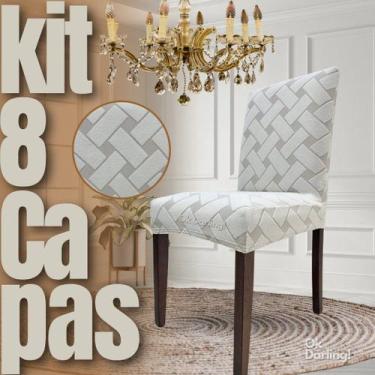Imagem de Portuguesa - Kit 8 Capas de Cadeira Linha Gold - Off White - OK Darlin