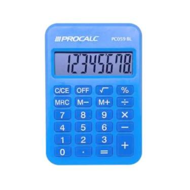Imagem de Calculadora Pessoal Procalc 8 Dígitos PC059 Azul