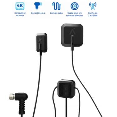 Imagem de Antena Interna Digital De Tv HDTV, Aquario Invisivel - Dtv-300