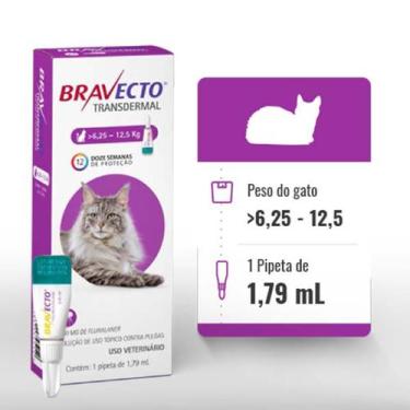 Imagem de Bravecto Transdermal para Gatos de 6,25 a 12,5 Kg - 500 mg - MSD Saúde