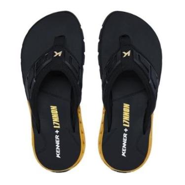 Imagem de Chinelo Sandália Kenner Rakka Full Force L7 Preto Dourado-Masculino