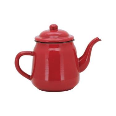 Imagem de Bule Esmaltado 1,0L Vermelho Yangzi