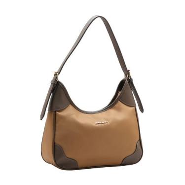 Imagem de Bolsa Feminina Chenson Meia Lua de Ombro Impermeável Original CorPreto