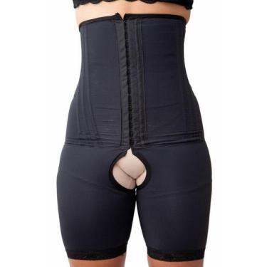 Imagem de Shorts Modelador Cintura Alta 12 Barbatanas Alta Compressão M09 - Faná