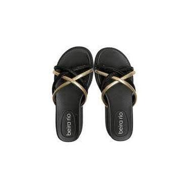 Imagem de Papete Beira Rio Metalizado Premium Firenze, Dourado, Preto, 37