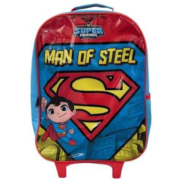 Imagem de Mala Escolar de Rodinhas Superman Super Friends DC Dermiwil