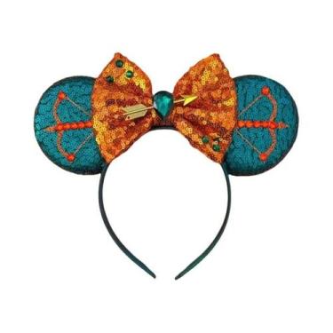 Imagem de Tiara De Orelhas Do Mickey E Da Minnie Com Laços De Lantejoulas, Acess