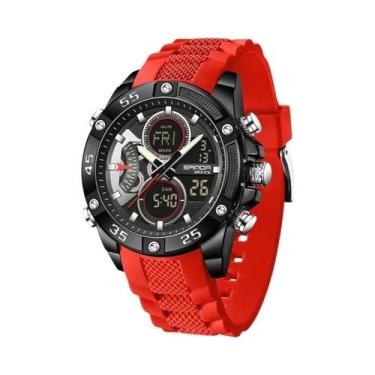 Imagem de Relógio Esportivo Masculino À Prova d'Água Com LED Luminoso, Cronógraf