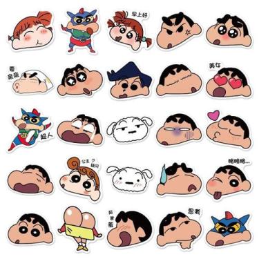 Imagem de Adesivos ShinChans Anime 50 unidades com lápis de cor para decoração D