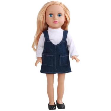 Imagem de Brinquedo de silicone Pretty Girl 45 cm para crianças Play House Doll 
