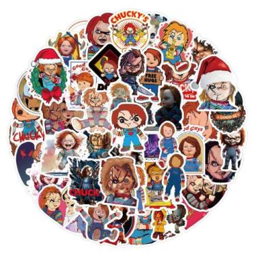 Imagem de Pacote de adesivos Chuckys Anime, 60 unidades de adesivos decorativos 