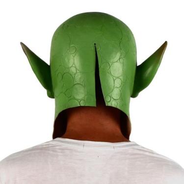 Imagem de Máscara de cosplay Halloween Green Imp Latex Hood Dem - yiweisai