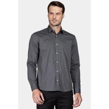 Imagem de Camisa Aramis Slim Fil a Fil Antilia Preto-Masculino