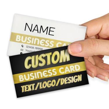 Imagem de Cartões de visita Yihariye personalizáveis à prova d'água 9x5,4 cm 300