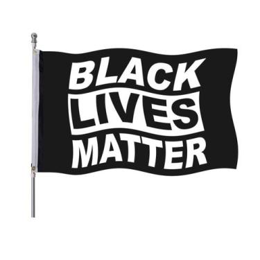 Imagem de Bandeira FRF Black Lives Matter 90x150cm com 2 ilhós de poliéster - FR