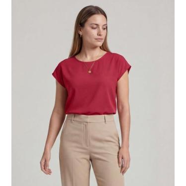 Imagem de Blusa Feminina em Malha Infinita Cor Vermelho, GG, Vermelho