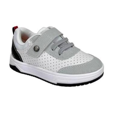 Imagem de Tênis Kidy Happy Respi-tec Infantil 3131050 Branco/Cinza-Unissex
