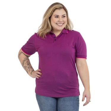 Imagem de Camisa Polo Plus Size Feminina Botões Dia a Dia Trabalho