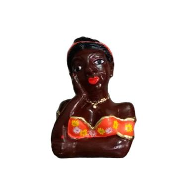Imagem de Mini Boneca Namoradeira Decorativa Com Turbante Laranja