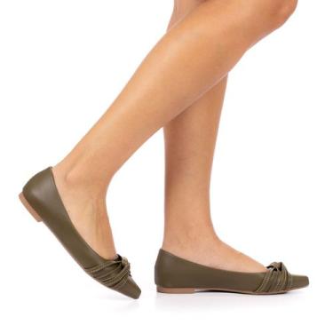 Imagem de Sapatilha Feminina Moda Noemi Casual Conforto Premium, 36, Verde milit