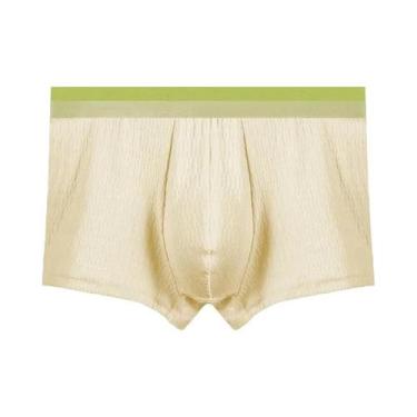 Imagem de Cuecas Boxer Masculinas De Algodão Fino Para O Verão, Antibacterianas,