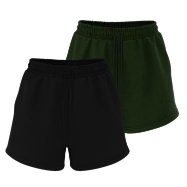 Imagem de Kit 2 Bermudas de Moletinho Masculinas para Uso Casual e Conforto Diário-Masculino