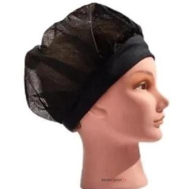 Imagem de Touca Rede Tule com Aba Branca Touquinha  Profissional e Segura - Nete