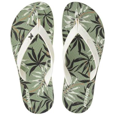 Imagem de Chinelo Kenner Summer Dunas Masculino - Verde e Branco - 44-Masculino