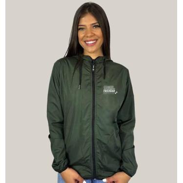 Imagem de Jaqueta Corta Vento Academia Feminino WSS Brasil Gym Rotina, Verde, G