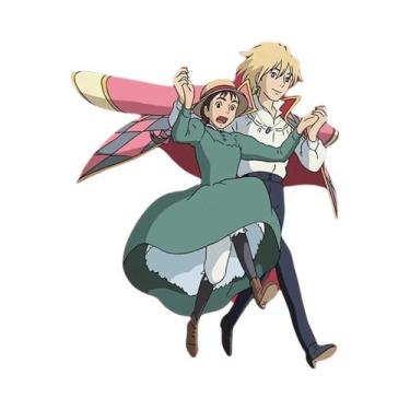 Imagem de Pôster Em Tela Do Castelo Andante De Howl Da Studio Ghibli, Arte Retrô