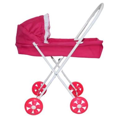 Imagem de Carrinho De Boneca Bebê Reborn Brinquedo Dobrável Azul Ou Rosa - Batag