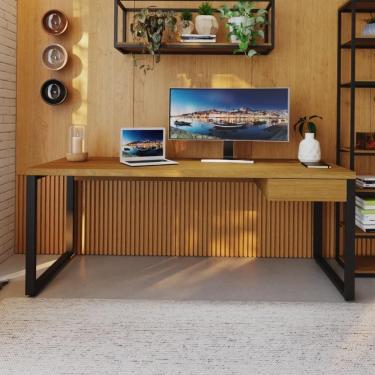 Imagem de Mesa Presidente C-01 Gav. 190x70x75cm Yon - Acácia -est.preta Acácia -est.preta