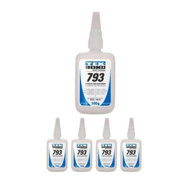 Imagem de Kit 5 Adesivo Instantâneo 100g 793 Tekbond