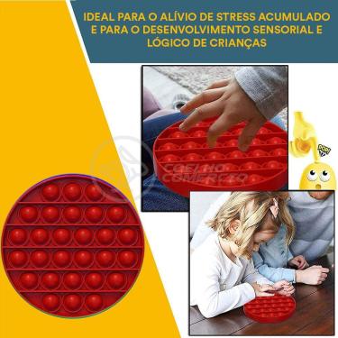 Imagem de Pop It Circular Anti Stress Sensor Vermelho
