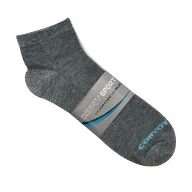 Imagem de Kit 3 Pares De Meia Yins Masculino Adulto Branca/Cinza/Preto - Tam 34/