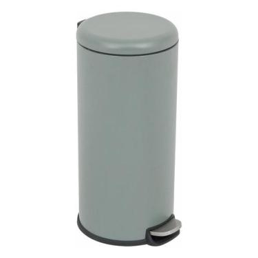 Imagem de Lixeira Cozinha Verde 28l 65x30cm Aco - Brazil Home Living