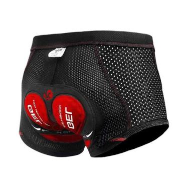 Imagem de Shorts De Ciclismo Masculinos Respiráveis Com Almofada De Gel 5D Antid