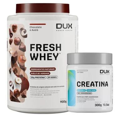 Imagem de Fresh Whey Isolado Hidro Chocolate Belga 900g + Creatina - Dux-Unissex