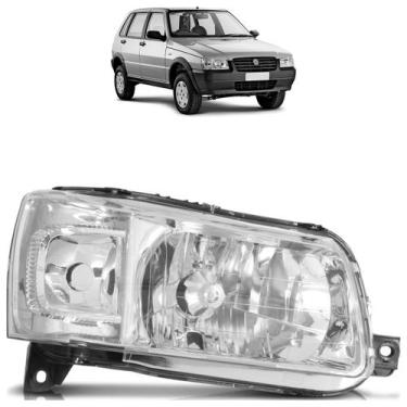 Imagem de Farol Dianteiro Uno Fiorino 2005 A 2013 Máscara Cromada - Automotive I