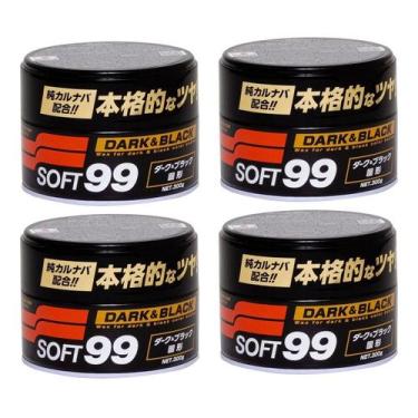 Imagem de Kit 4 Ceras de Carnaúba Soft 99 Dark e Black Para Carros Pretos e Escu