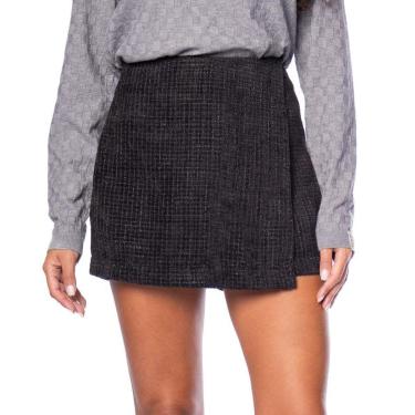 Imagem de Short Saia Feminino Endless Tweed Preto-Feminino