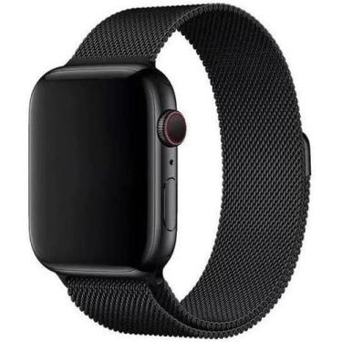 Imagem de Pulseira milanese preto Compatível para watch 42mm 44mm e 45mm
