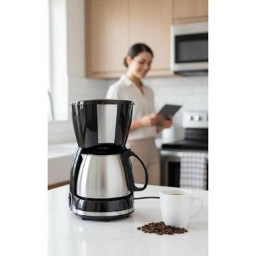 Imagem de Cafeteira Elétrica Inox 30 Xícaras 1,2L Preta 220V - Congratulations S