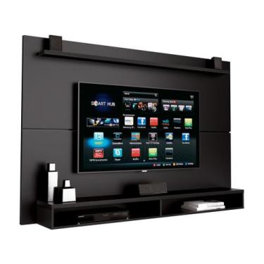 Imagem de Painel Para TV Até 65 Polegadas Com Prateleira 1,80m Max Preto - EDN, 