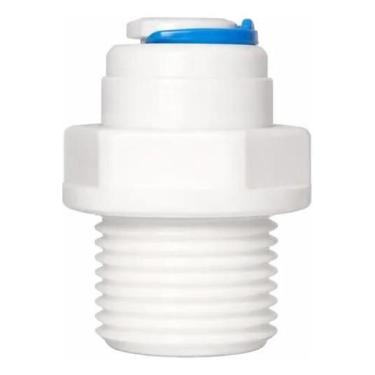 Imagem de Conexão Reta Engate Rápido 1/4" x Rosca Macho 3/8" para Mangueira Alta